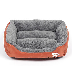 Wewoo Panier pour chien Coussin Tapis en peluche pour Teddy Dog, couleur chaud, quatre saisons, pour chien, taille: S, 43 × 32 × 10 cm (Orange)