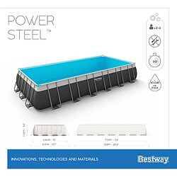 Acheter Piscine Démontable Tubulaire Bestway Power Steel 732x366x132 cm avec Pompe de Filtration à Sable de 5.678 L/H, Échelle et Bâche