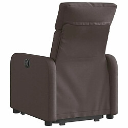 Acheter Maison Chic Fauteuil Relax pour salon, Fauteuil inclinable électrique marron foncé tissu -GKD16362