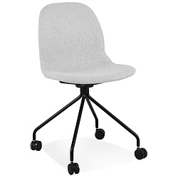 Alterego Chaise de bureau 'TAVIRA' en tissu gris clair