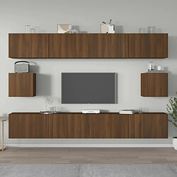 vidaXL Ensemble de meubles TV 6 pcs Chêne marron Bois d'ingénierie 