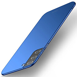 Mofi Coque en TPU Surface légère de finition givrée de bouclier rigide bleu pour votre Samsung Galaxy S21 FE