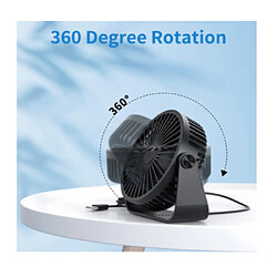 Acheter Ventilateur de Bureau, Mini Ventilateur Personnel à Rotation 360, Ventilateur de Refroidissement USB Portable CHRONUS de 5,5 Pouces (Noir)