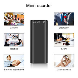 Universal Mini stylo USB enregistreur magnétophone numérique 8 Go avec lecteur MP3 384 kbps enregistreur noir |