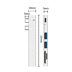 Acheter Universal USB C Hub Dock Adapter Dual Type C avec USB PD Charger SD / TF Slot pour PC pour MacBook Pro 13 15 Air