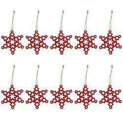 10pcs pendentifs en tissu de noël flocon de neige