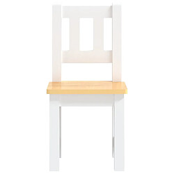 Acheter vidaXL Ensemble de table et chaises pour enfants 3 pcs Blanc et beige