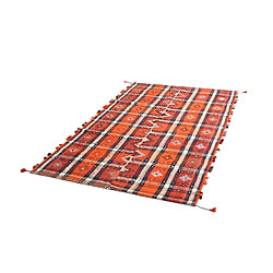 Vidal Tapis de laine 245x152 orange Jajim