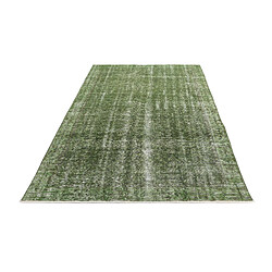 Avis Vidal Tapis de laine 254x150 vert Ultra Vintage