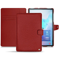 Housse cuir Samsung Galaxy Tab S6 - Rabat portefeuille - Tomate ( Pantone #a61715 ) - NOREVE