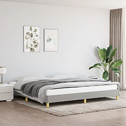 vidaXL Cadre de lit sans matelas gris clair 200x200 cm tissu