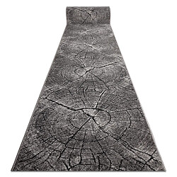 RUGSX Tapis de couloir SILVER Tronko Arbre Bois gris 80cm 80x1400 cm