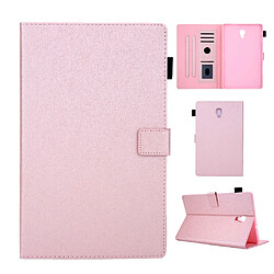 Etui en PU lignes rose avec support et porte-cartes pour votre Samsung Galaxy Tab A 10.5 (2018) SM-T590/SM-T595