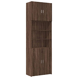 vidaXL Buffet haut chêne marron 80x42,5x249 cm bois d'ingénierie