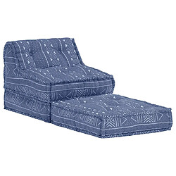 Acheter vidaXL Pouf modulaire Indigo Tissu