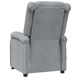 Maison Chic Fauteuil Relax pour salon, Fauteuil de massage Gris clair Tissu -GKD29141 pas cher