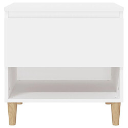 Acheter vidaXL Tables de chevet 2 pcs Blanc 50x46x50 cm Bois d’ingénierie