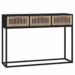 Maison Chic Table console | Meuble d'entrée | Table d'appoint noir 105x30x75 cm bois d'ingénierie et fer -GKD94590