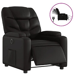 vidaXL Fauteuil inclinable électrique Noir Similicuir