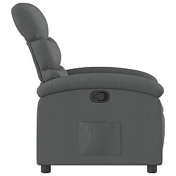 Avis vidaXL Fauteuil inclinable Gris foncé Tissu