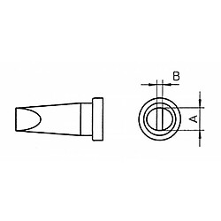 Panne de fer à souder forme de burin, droite Weller Professional T0054444099 Taille de la panne 1.6 mm 1 pc(s)