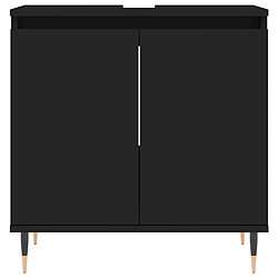 Avis vidaXL Armoire de salle de bain noir 58x33x60 cm bois d'ingénierie