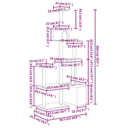 vidaXL Arbre à chat avec griffoirs en sisal Crème 180 cm pas cher