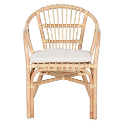 Pegane Ensemble de 2 chaises et 1 table en bois de rotin coloris naturel pas cher