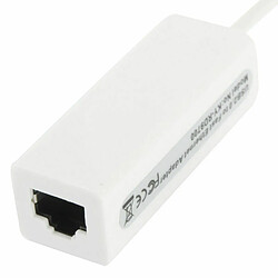 Adaptateur câble convertisseur USB 2.0 LAN vers réseau Ethernet 100Mbps RJ45 Blanc - Visiodirect -