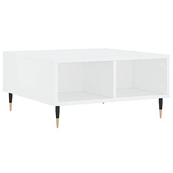 Maison Chic Table basse,Table Console Table d'appoint, Table pour salon blanc 60x60x30 cm bois d'ingénierie -MN24798