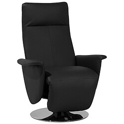 Beliani Fauteuil Cuir PU Noir PRIME