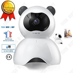 Tech Discount TD® camera bebe surveillance nuit panda wifi chambre sans fil interieur iphone connecte securite batterie alarme conversation vocale