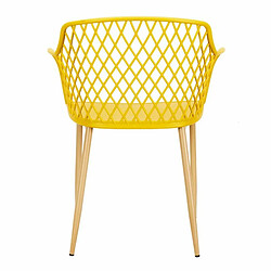 Paris Prix Lot de 4 Fauteuils Design Malaga 80cm Jaune pas cher