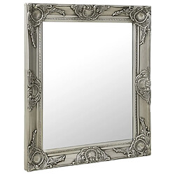 Maison Chic Miroir mural style baroque | Miroir Décoration pour Maison Salle de Bain 50x60 cm Argenté -GKD78916