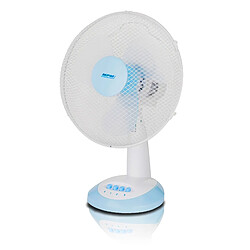 Ventilateur de Bureau Oscillant Portable, 3 Vitesses, Tête 34cm, 40 , Blanc, MPM, MWP-16