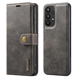 Etui en PU DG.MING magnétique avec support gris pour votre Samsung Galaxy A33 5G