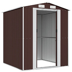 Avis vidaXL Abri de jardin Marron foncé 192x191x223 cm Acier galvanisé