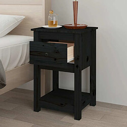 Avis Maison Chic Table de chevet - Table de Nuit Noir 40x35x61,5 cm Bois de pin massif