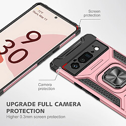 Coque en TPU anti-chocs avec béquille à anneau magnétique, or rose pour votre Google Pixel 6 Pro