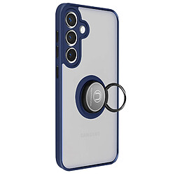 Avizar Coque pour Samsung Galaxy S24 Bague Métallique Fonction Support Bleu Nuit