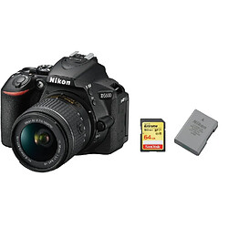 NIKON D5600 KIT AF-P 18-55MM F3.5-5.6G VR + 64GB SD card + NIKON EN-EL14A Battery