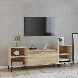 Maison Chic Meuble TV scandinave - Banc TV pour salon Chêne sonoma 160x35x55 cm Bois d'ingénierie -MN23208