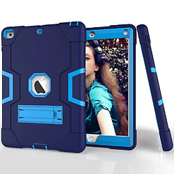 Coque en silicone bicolore bleu clair/bleu foncé pour votre Apple iPad 9.7