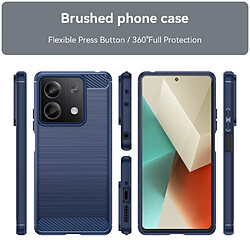 Htdmobiles Coque pour Xiaomi Redmi Note 13 5G - housse etui silicone gel carbone + film ecran - BLEU FONCE