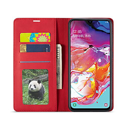 Acheter Wewoo Housse Coque Pour Galaxy A50 Forwenw Dream Series Oil Edge Fort Magnetism Étui en cuir à rabat horizontal avec support et fentes cartes et portefeuille et cadre photo rouge