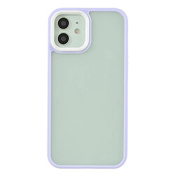 Coque en TPU + acrylique violet clair pour votre Apple iPhone 12/12 Pro 6.1 pouces