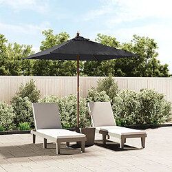 Maison Chic Parasol Jardin | Parasol de jardin avec mat en bois noir 198x198x231 cm - GKD13001