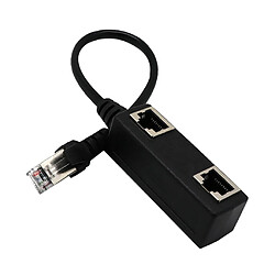 1 À 2 LAN Prise RJ45 Splitteur Ethernet Adaptateur Network Y Splitter Plug Extender Adapter