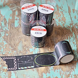 Artemio Washi Tape large - noir à motifs