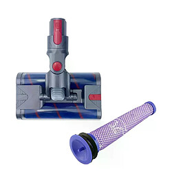 Brosse de remplacement pour aspirateur à main Dyson V7 V8, rouleau de rechange pour l'élimination des acariens, avec filtre